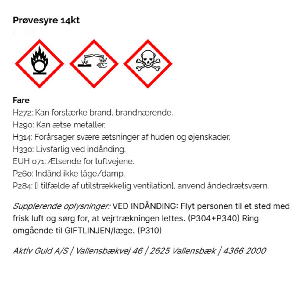 Testing kit - gold and silver 