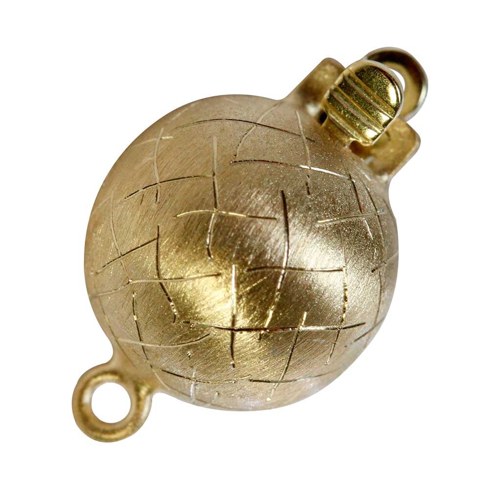 Ball clasp ice mat 925/- gold-plated 
