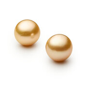 South Sea pearls, cultured, 9.10 mm (pair)