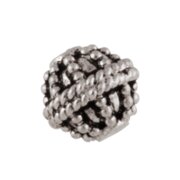 Bead with pearl wire 925/-, oxidised