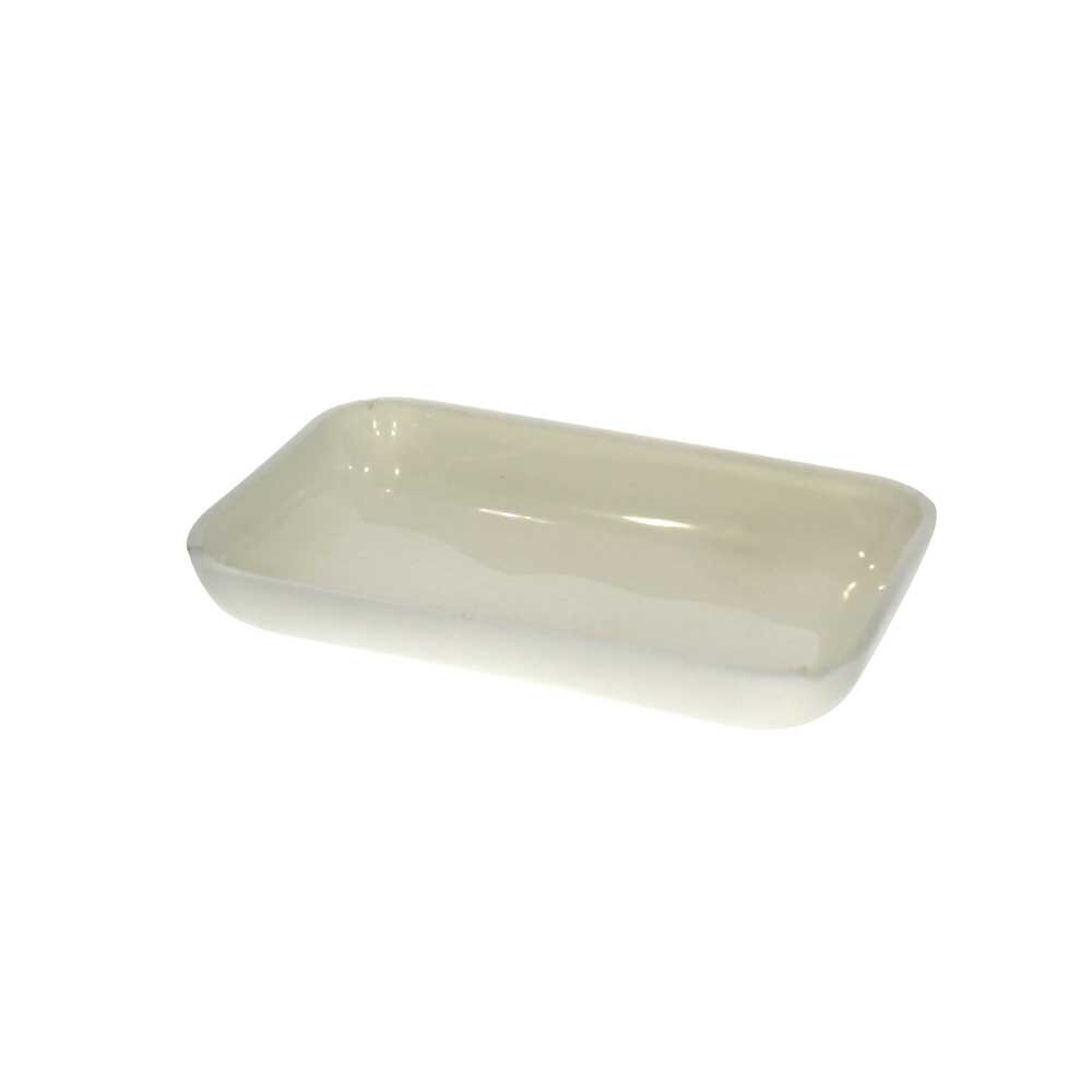 Gemstone sorting tray with raised rim – white 