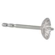 Ear pin with grooved cup 925/-