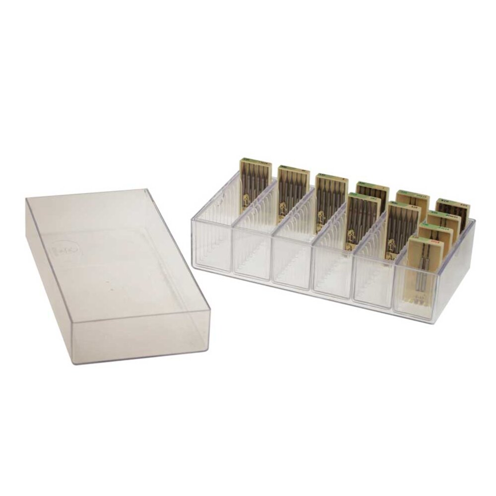 Storage box for cutters, clear plastic 