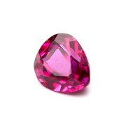 Ruby, drop-shaped diamond cut, 3.90 x 3.50 mm