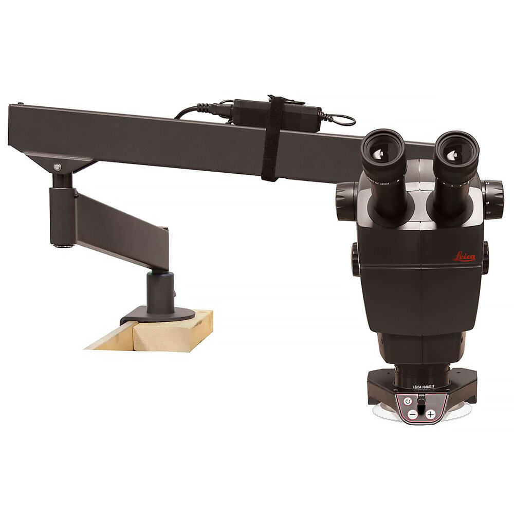 Microscope, Leica A60 incl. 0.63x lens and Flex-Arm stand, GRS 
