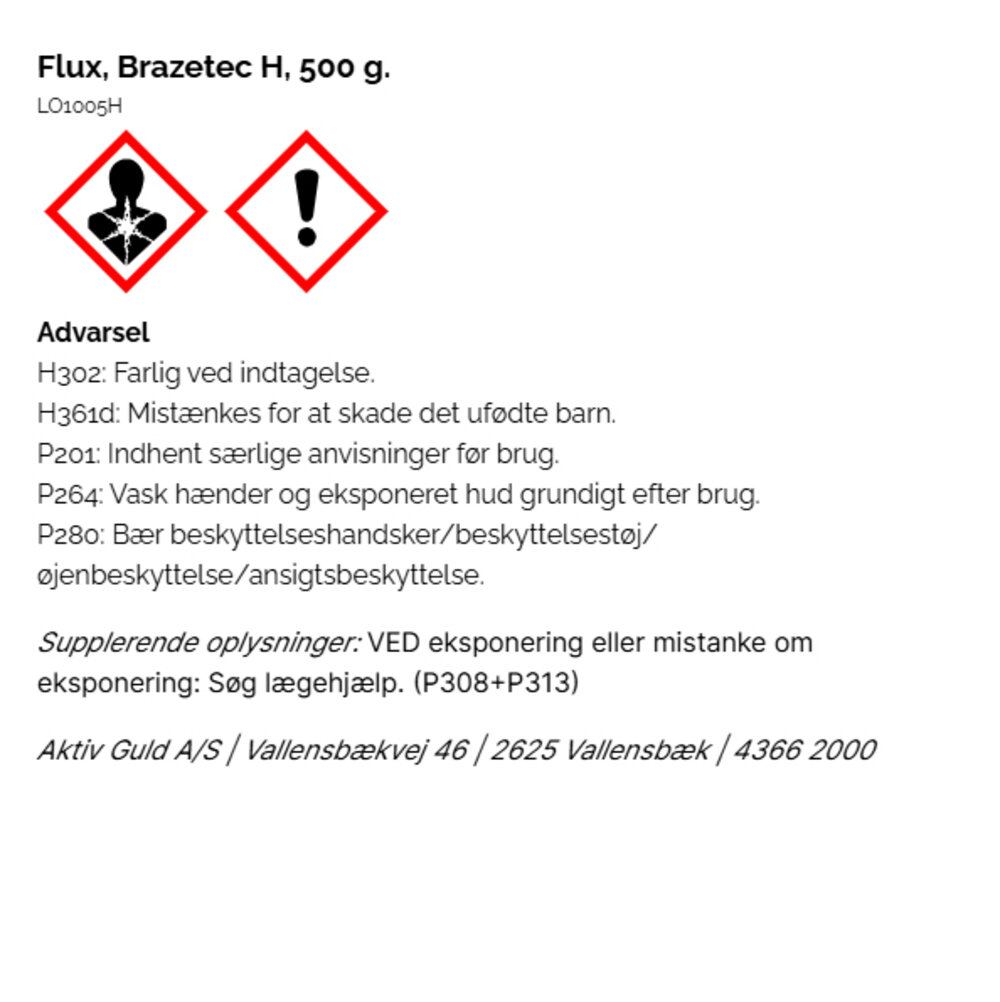 Flux, BrazeTec H, 0.50 kg 