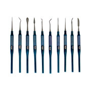 Wax carver set with plasma-coated handles, 10 pcs