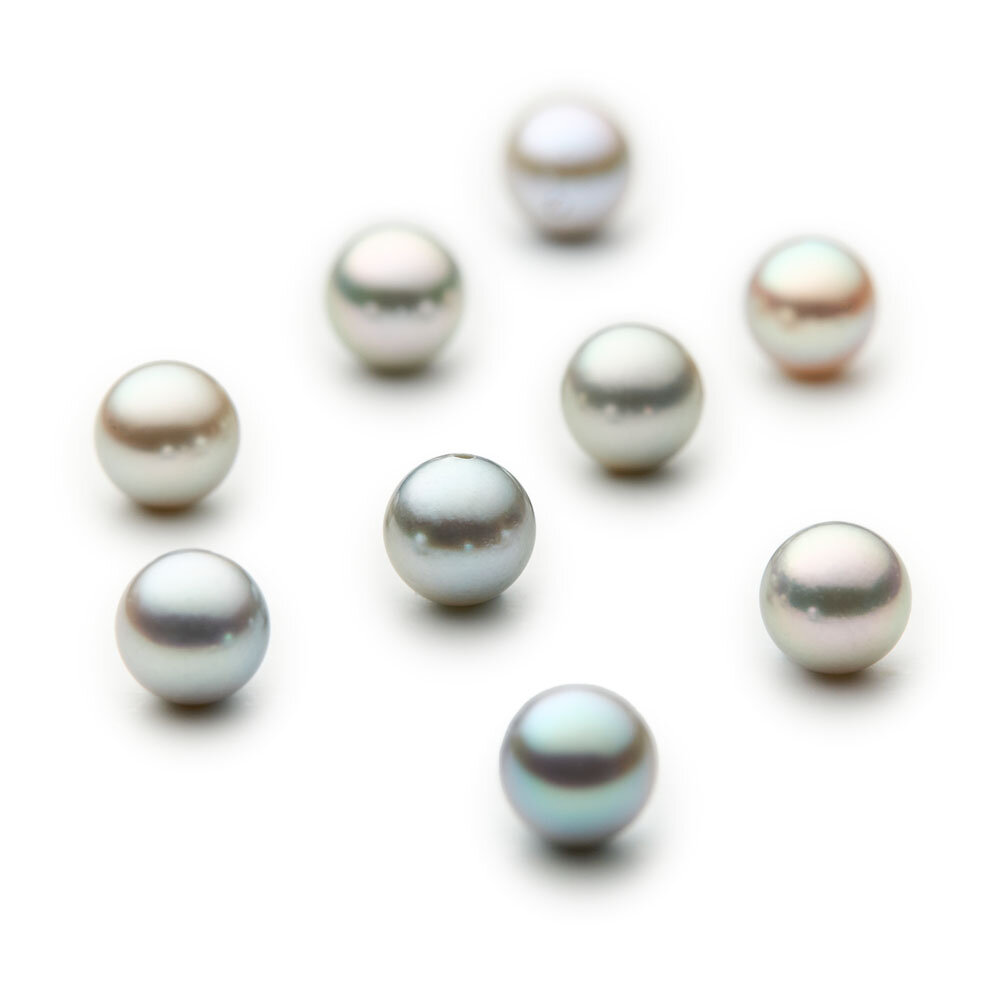 Grey saltwater pearls, cultured, 6.00 - 6.50 mm 