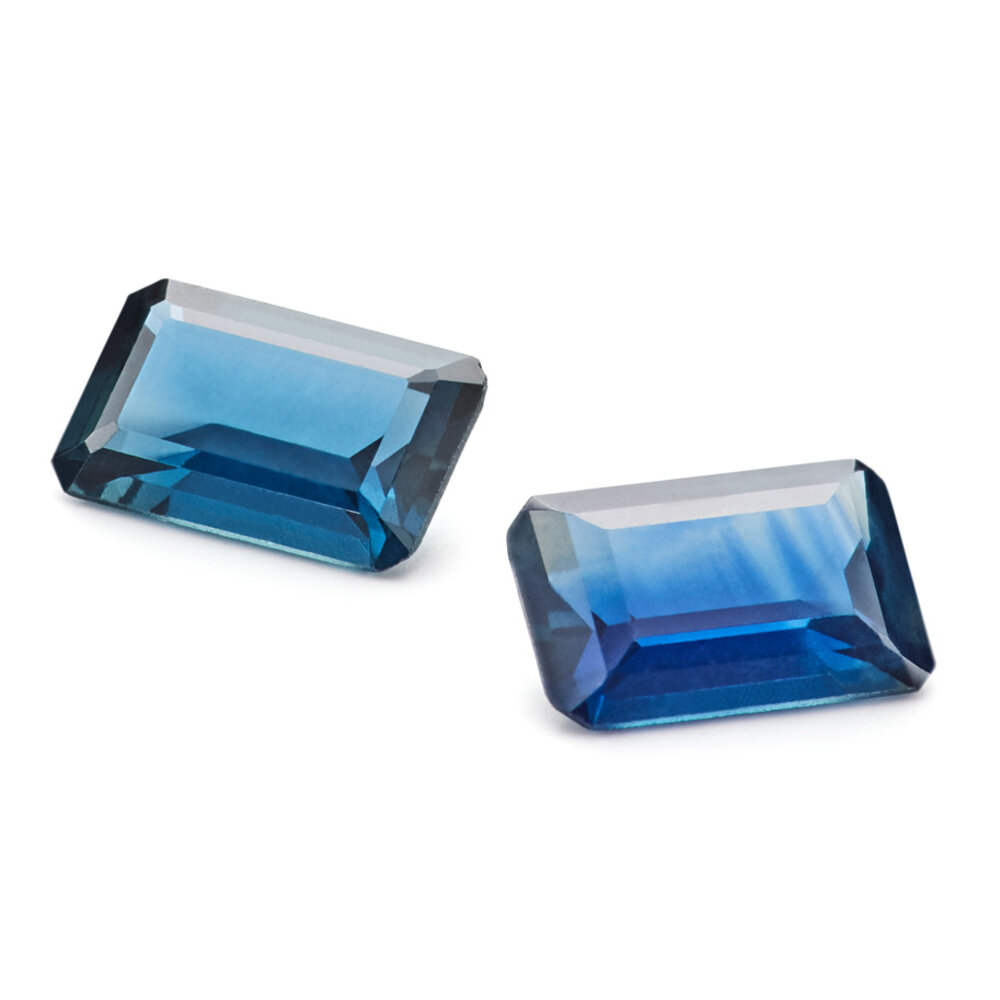 Blå safir, oktogon, 5,00 x 3,20 mm 
