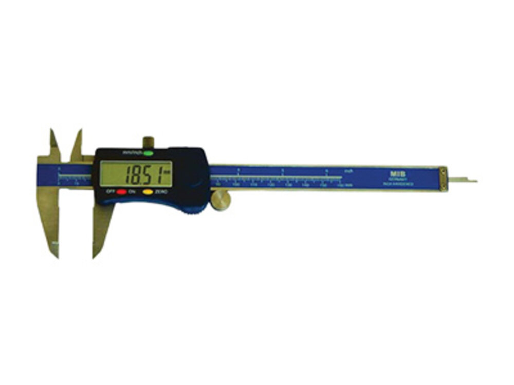 MIB digital caliper with blue display, 150 mm 