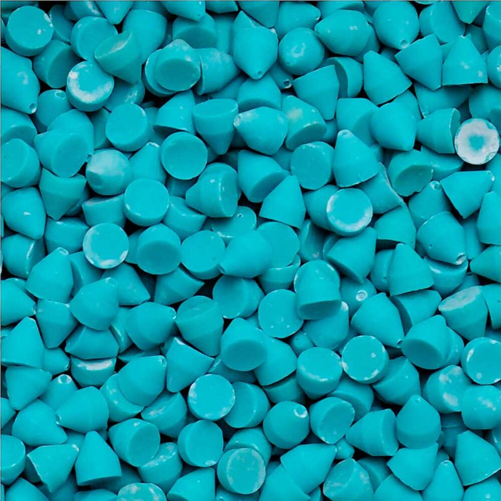 Blue plastic media – cone-shaped (1 kg) 