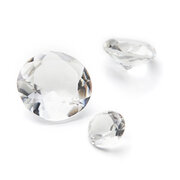 Rock crystal, round diamond cut