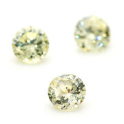 Synthetic peridot, round diamond cut