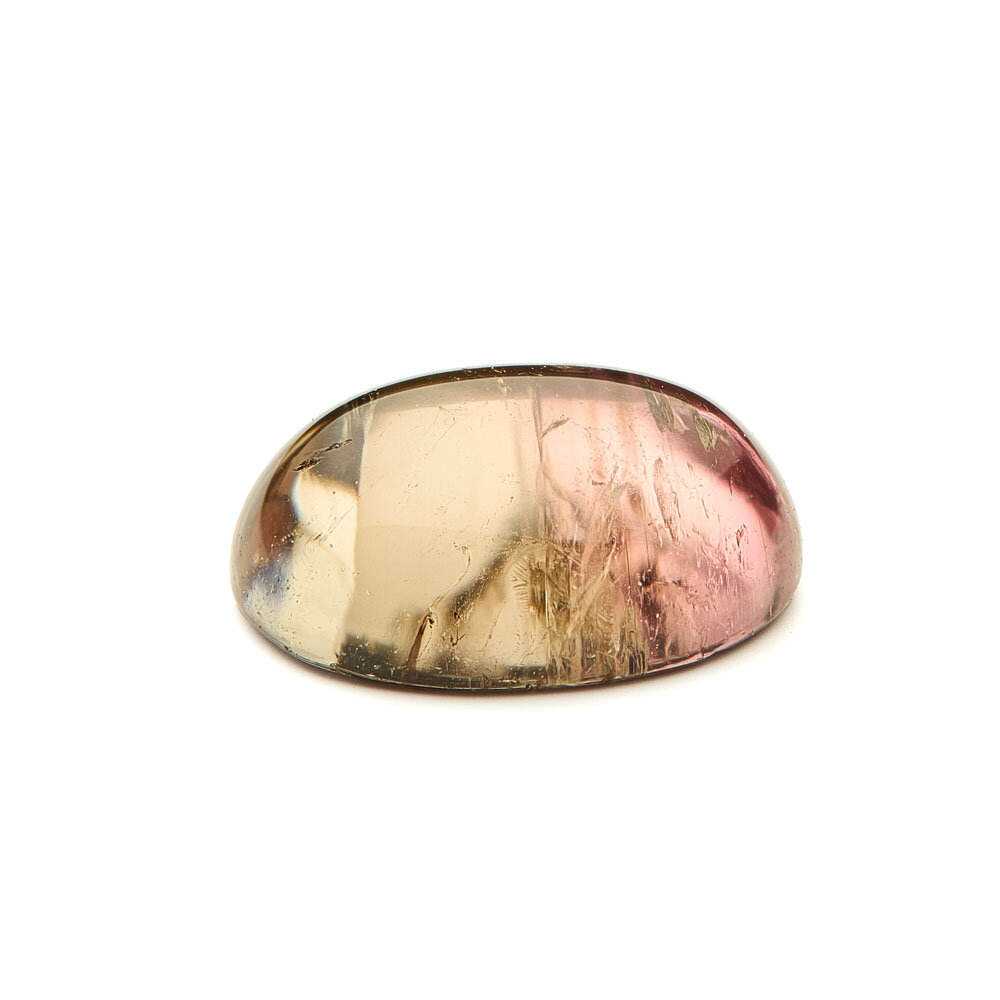 Brown tourmaline, oval cabochon, 8,00 x 6,00 mm 