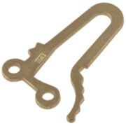 Large flat tongue for 2 chain rows 925/- gold-plated