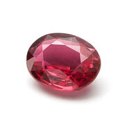 Rubin, oval fasett, 4,30 x 3,30 mm