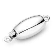 Blank tøndeformet smykkelås 925/-