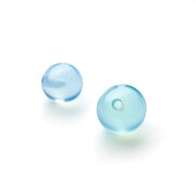 Light blue chalcedony, ball, half-drilled