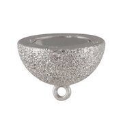 Sparkling magnet clasp 925/- two tones