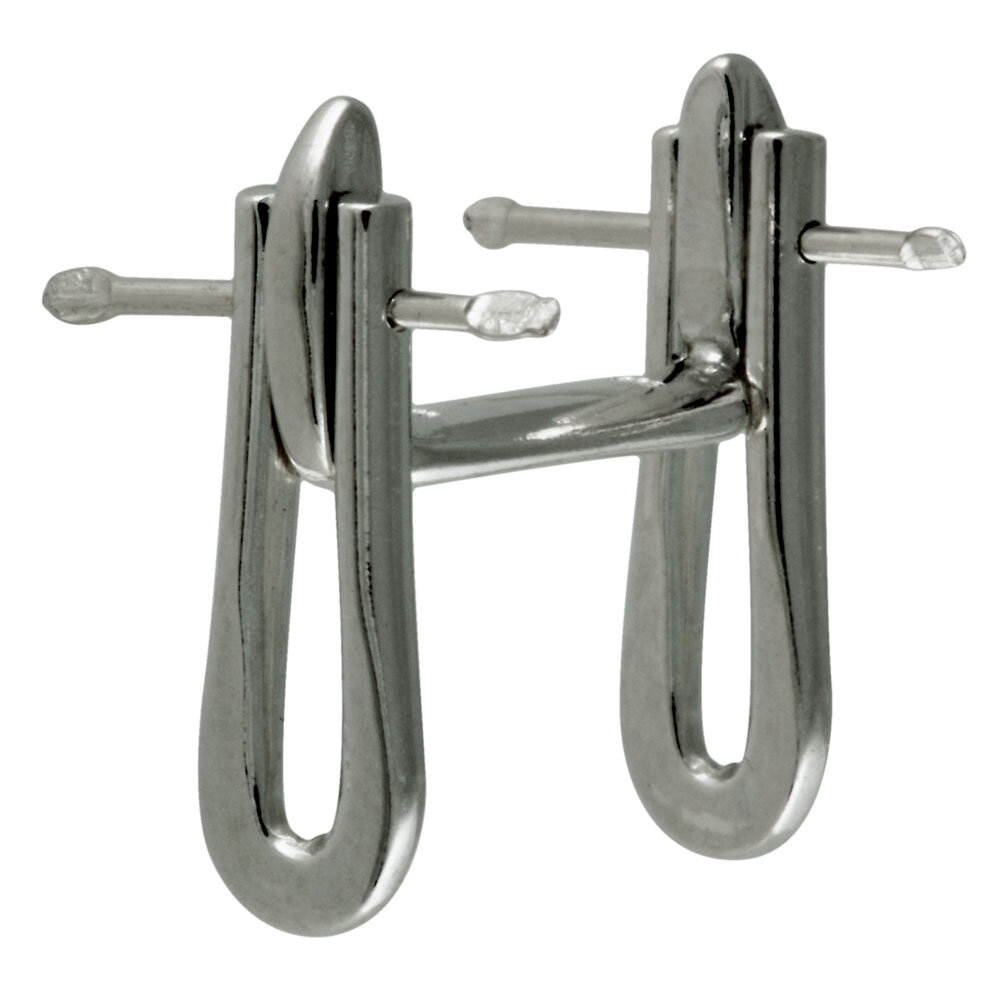 Kaiser studs 585/- white gold 