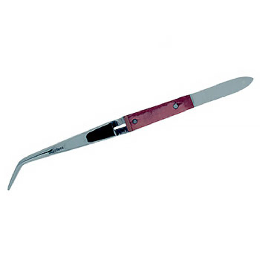Soldering tweezer, curved, 160 mm 