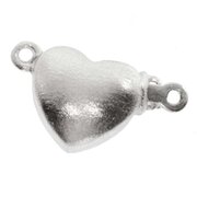 Collierlås, matt hjärta 925/-