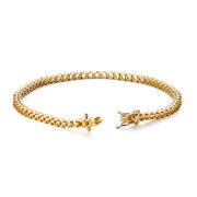 Tennis bracelet 750/- yellow gold