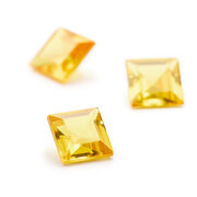 Citrine, square, 6.00 x 6.00 mm