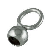 Capsule with a large closed jump ring 750/- white gold