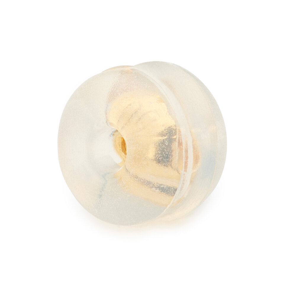 Ear nut, silicone 750/- yellow gold 