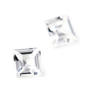 Synthetic white spinel, square