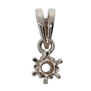 Pendant with 6 prongs 750/- white gold