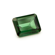 Green tourmaline, octagon, 7.00 x 5.00 mm