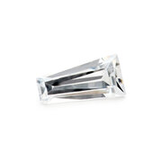 Synthetic white cubic zirconia, trapezoid