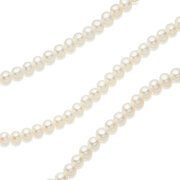 Chain with round freshwater pearls, cultured 