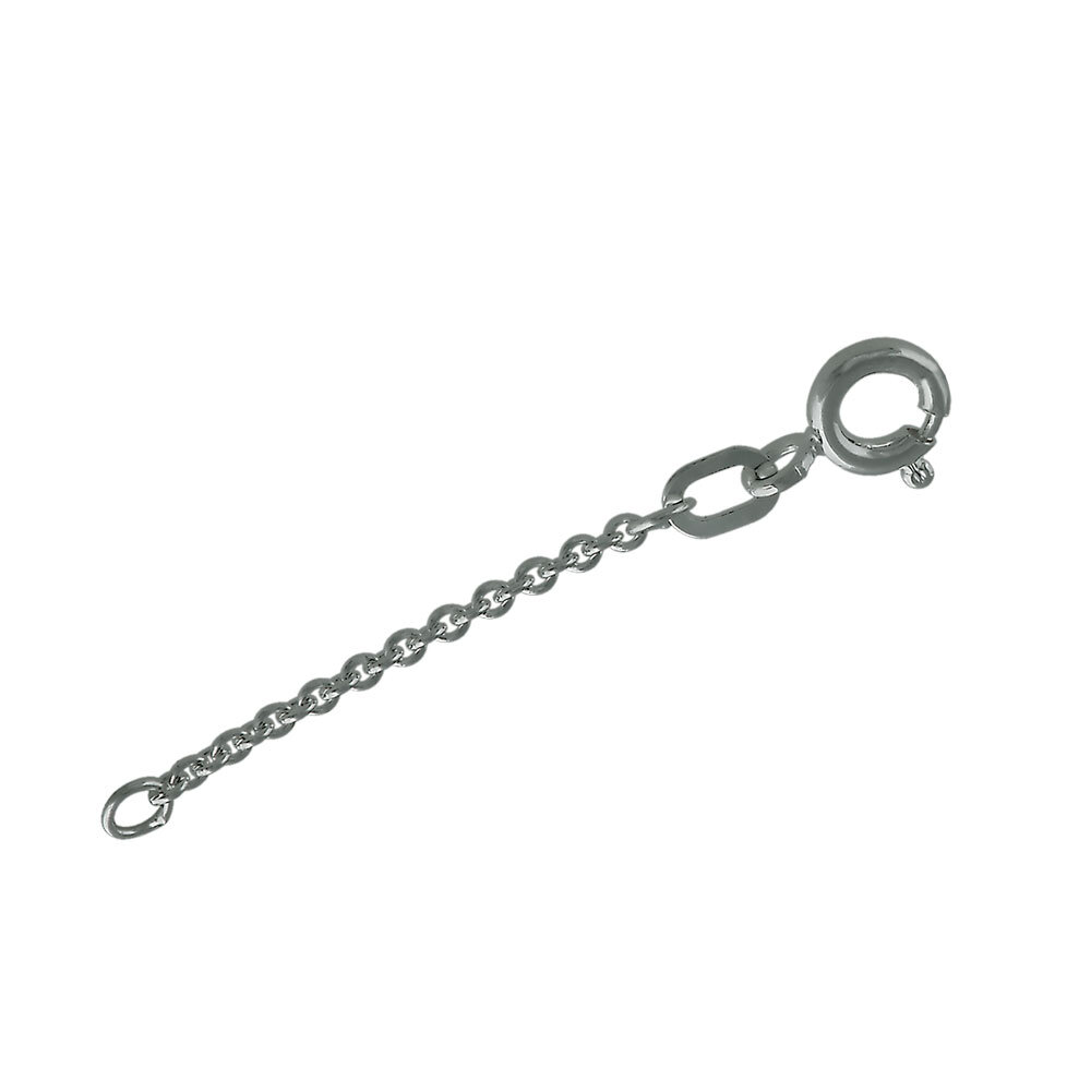 Safety chain with spring ring at the end 585/- white gold 