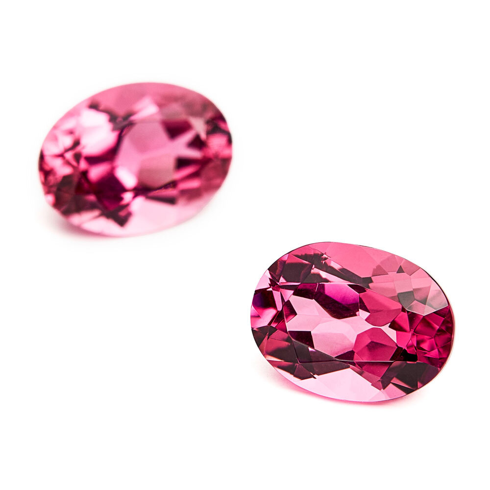 Turmalin, pink, oval fasett, 8,00 x 6,00 mm 