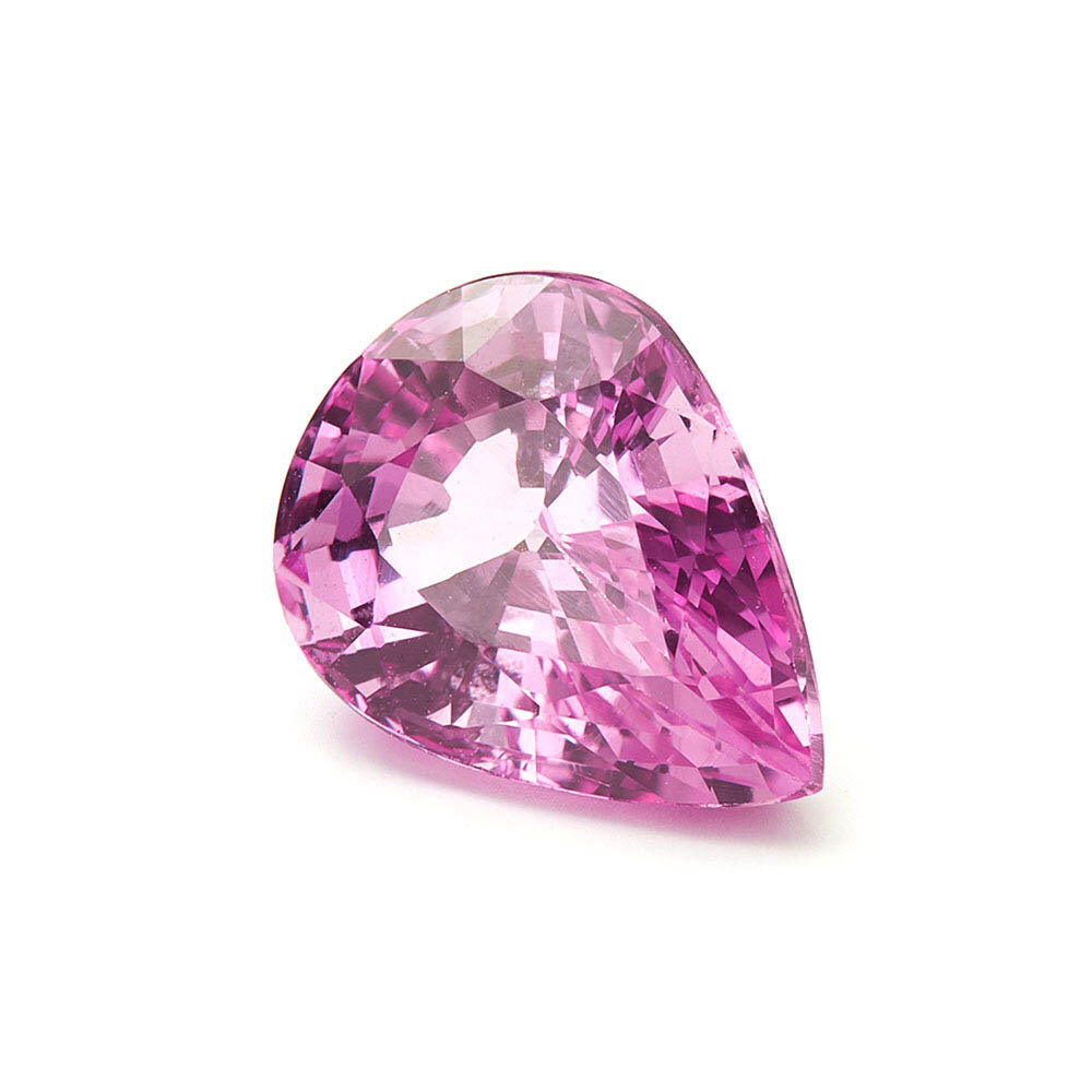 Pink safir, dråbe facet