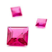 Synthetic ruby, square
