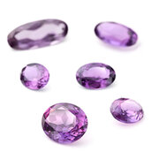 Synthetic kunzite, oval diamond cut