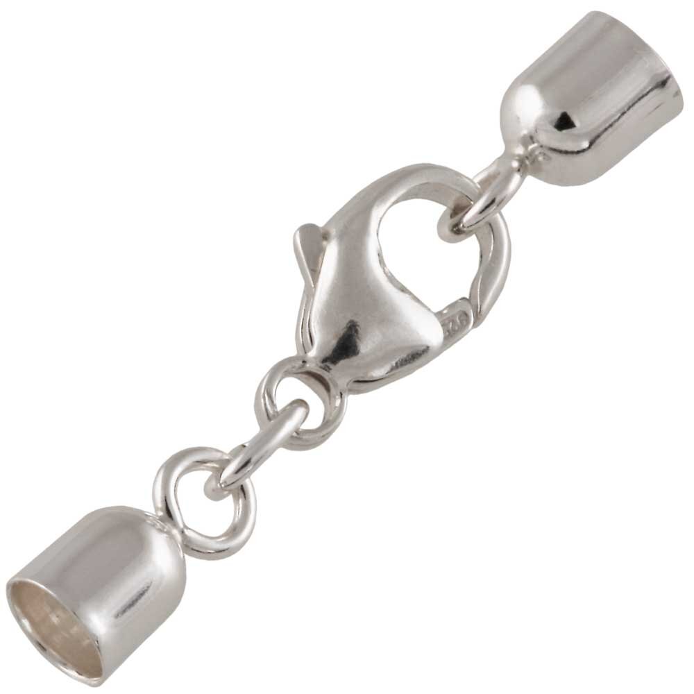 Swivel clasp with end caps 925/- 