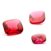 Synthetic ruby, antique BT