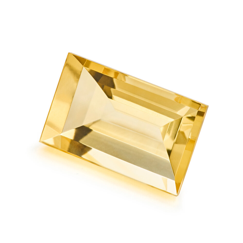 Citrine, fancy cut with flat top, 16.00 x 10.00 mm 
