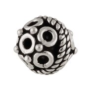Bead with circles 925/-, oxidised