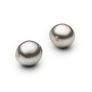 Tahitian pearls, cultured, drop-shaped, 10.0 x 9.0 mm (pair)