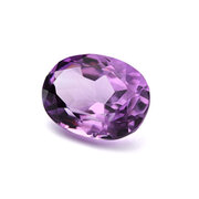 Amethyst, oval diamond cut, 17.00 x 12.00 mm 