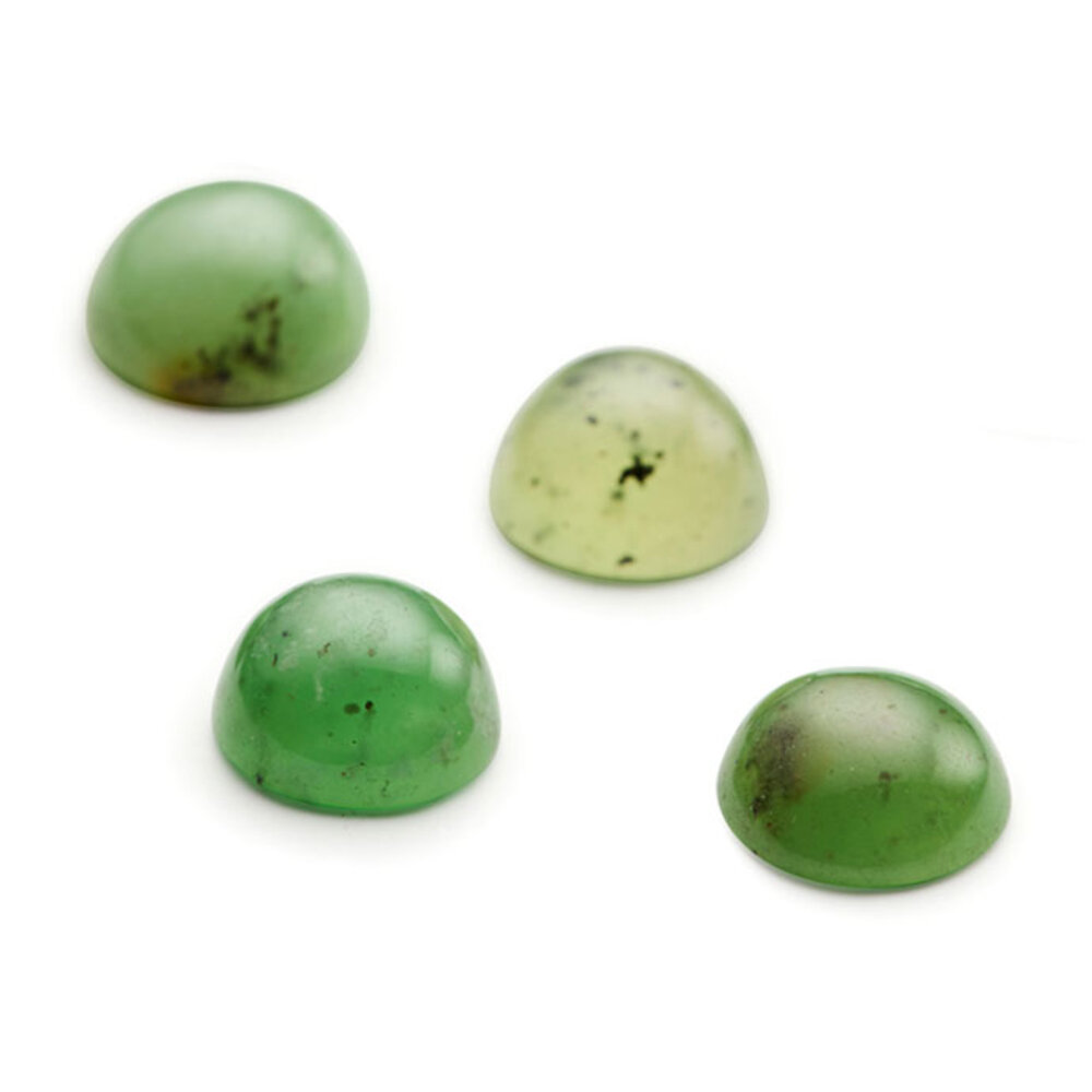 Nephrite, round cabochon, 7.00 mm 
