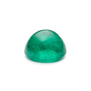 Emerald, oval cabochon, 6.00 x 5.20 mm