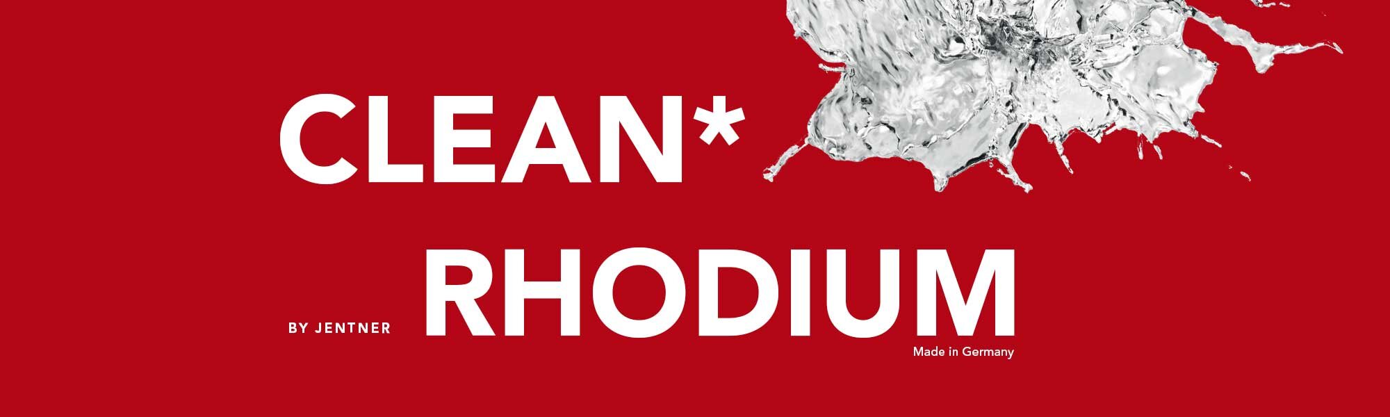 Clean rhodium, rhodiumbad, rhodiumkoncentrat