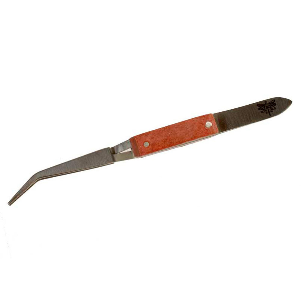 Soldering tweezer, curved, 125 mm 